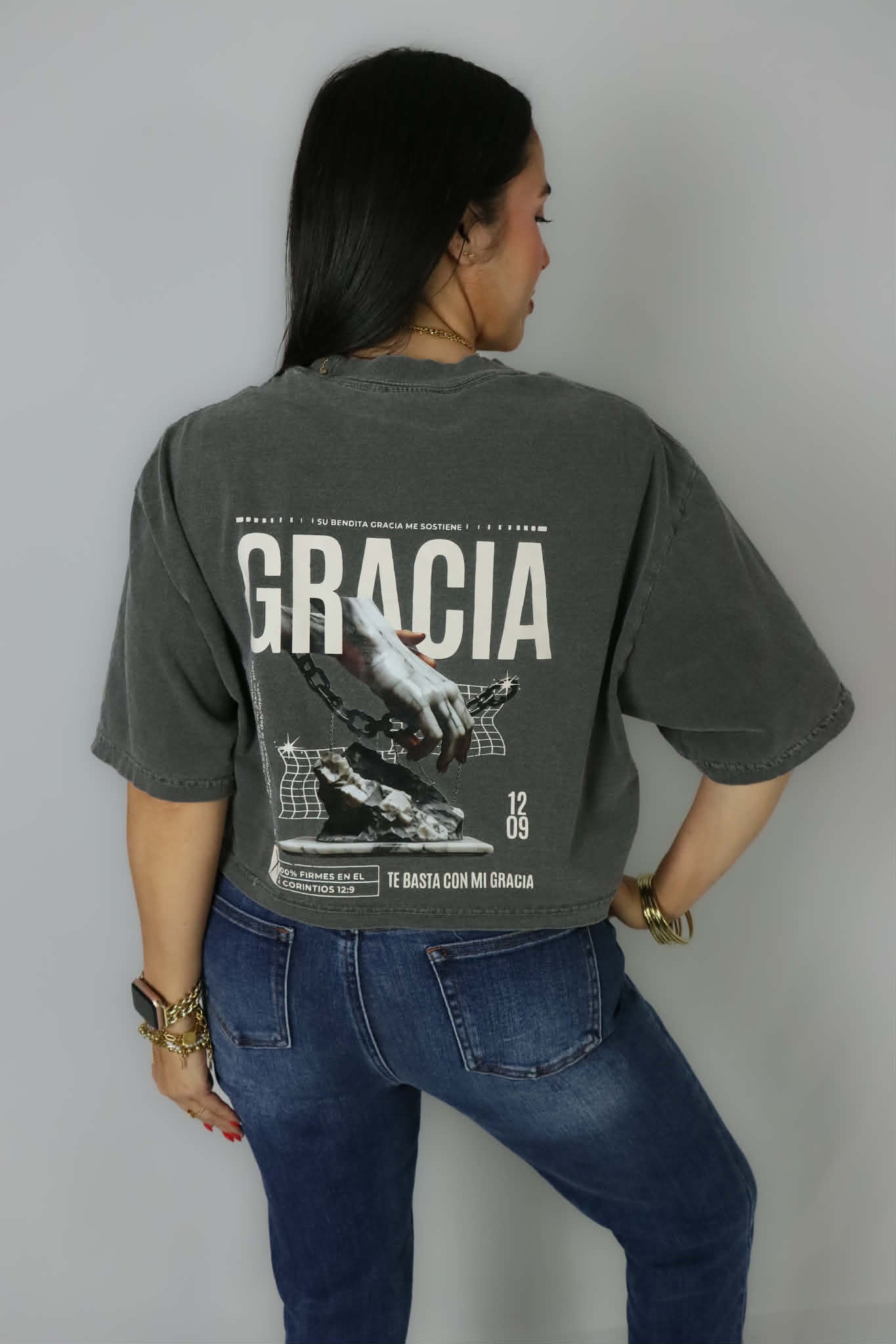 Gracia - 2 Corintios 12:9 - Crop Top