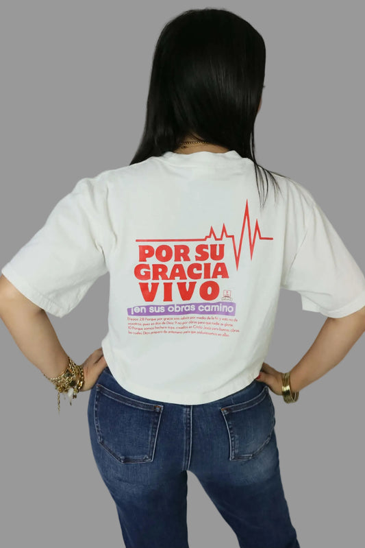 Por Su Gracia Vivo - Crop Top